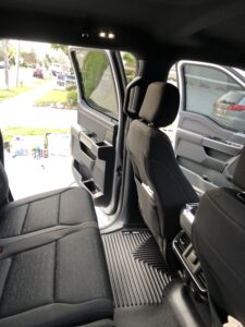 Interior of Ford F-150 with door open