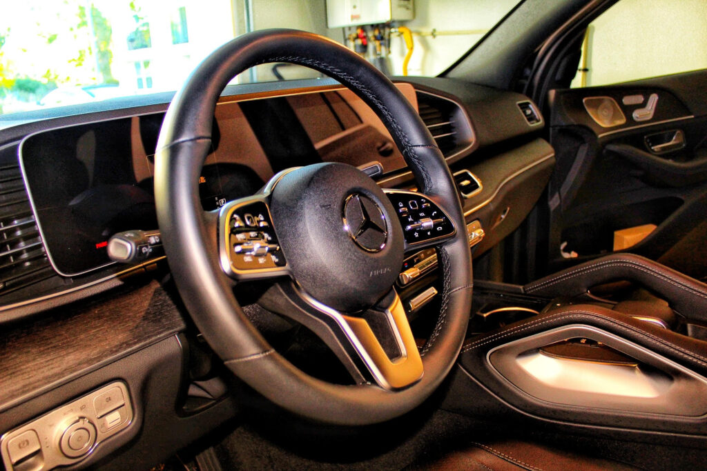 Interior of Mercedes Benz Freshly Car Detailed